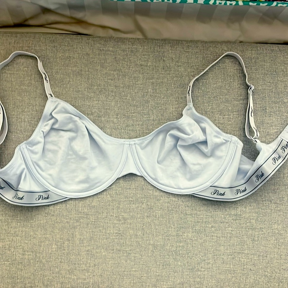 Pink by Victoria’s Secret cotton bra 36D. Baby blue